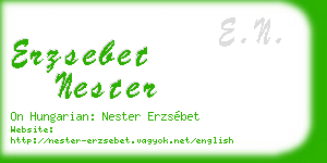 erzsebet nester business card