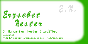 erzsebet nester business card